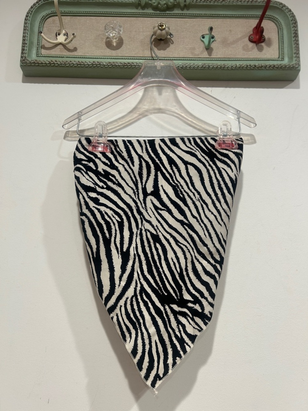 Dolls kill sky to moon black & White Zebra Print Scarf tube top women’s medium